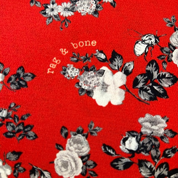 FAB rag & bone asymmetrical dress. Silk w/grosgrain straps, pockets. Red is IN! - Picture 4 of 8